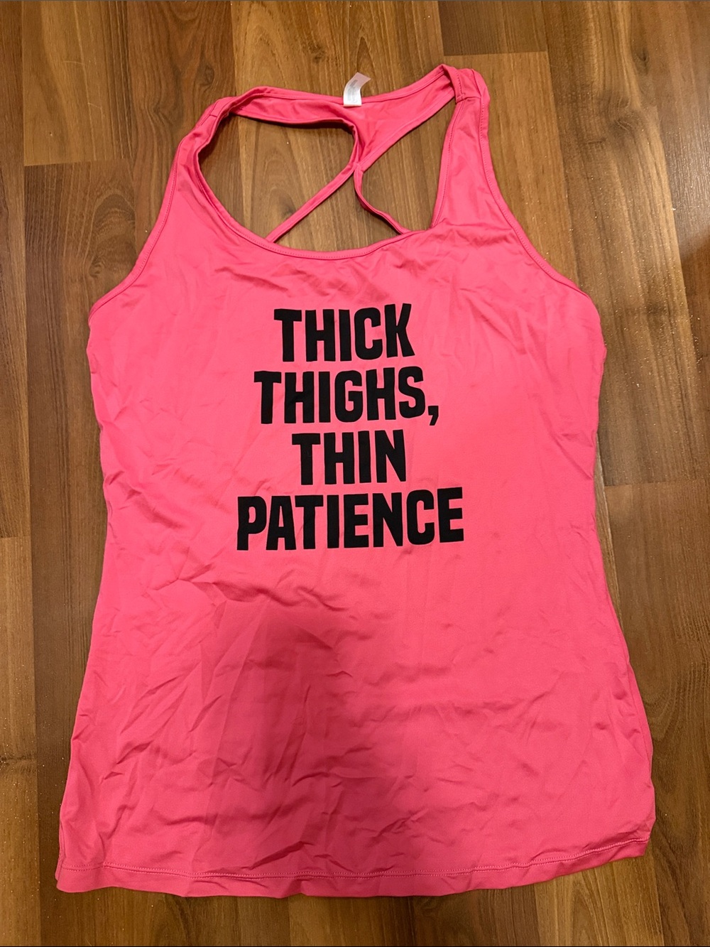 Constantly Varied Gear Hot Pink Racerback Tank with Black Text